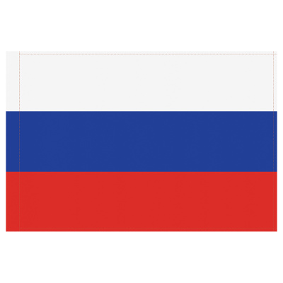 Флаг РФ 90*135см, пакет с европодвесом