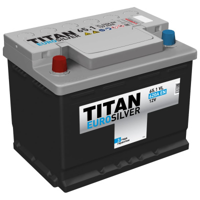 Аккумулятор TITAN EUROSILVER, 65.1 VL (П.П.) 620А