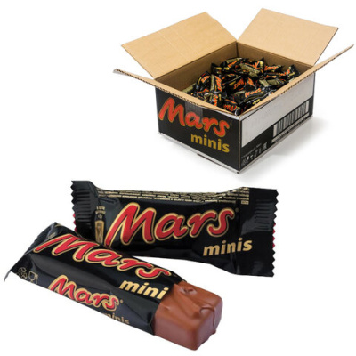 Шоколадный батончик Mars Minis с карамелью и нугой, 2,7кг