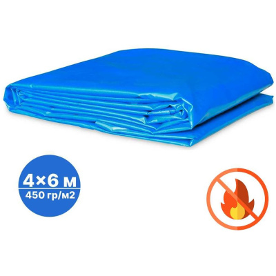 Тент ПВХ негорючий без утеплителя Sebmet 4x6 м (450-500 г/м.кв), (24 м²)