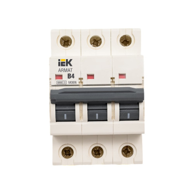 Автоматический выключатель IEK M06N 3P B 4А