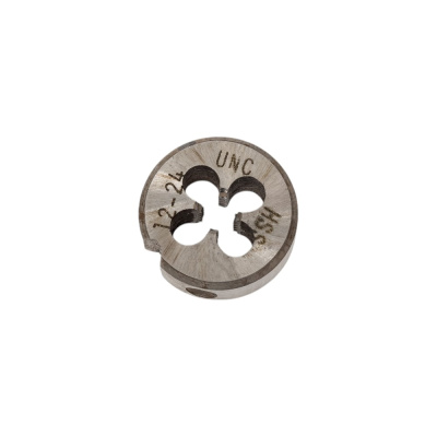 Плашка BTI DIN 223 HSS UNC №12 - 24 NN05 N0012 легко справляется с типовыми сталями и сплавами, режет цветной металл
