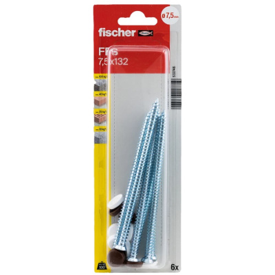 Шуруп для крепления рам fischer FFS 7,5x132 K 6 шт.