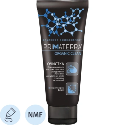 Паста очищающая, 200 мл, PRIMATERRA ORGANIC CLEAN, от сильных загрязнений с натуральным абразивом