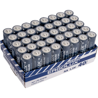 Батарейка Ergolux LR6 Alkaline BOX40 (ПРОМО, LR6 BOX40,1.5В)