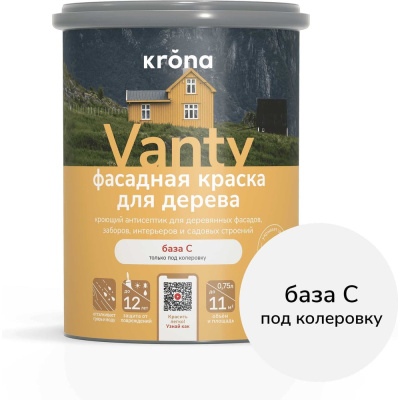 Антисептик кроющий KRONA VANTY база С 0,75 л