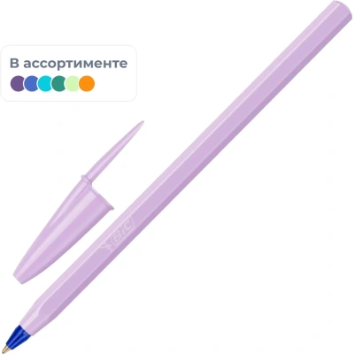 Ручка шариковая неавтомат. BIC Cristal Pastel, 1.0мм, синий, в асс, 302550