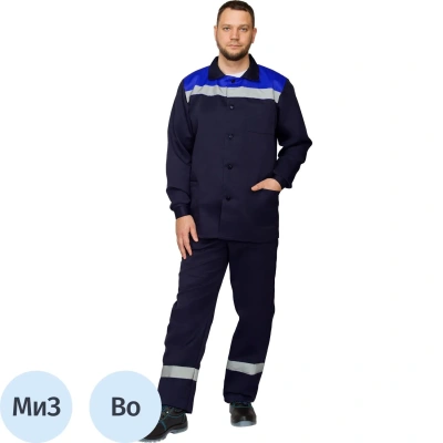 Костюм лет муж (куртка, пк) л16 с СОП син/вас 96-100/170-176