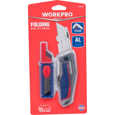 Универсальный складной алюминиевый нож WORKPRO