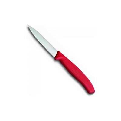 Нож для овощей Victorinox 8 см, с заострённым кончиком, красный