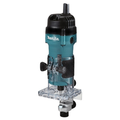 Фрезер кромочный Makita 530Вт, 35000 об\м, цанга-6мм, глубина 42мм, антирестарт,1.4кг,кор
