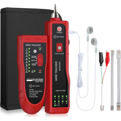 Тестер-трассоискатель кабеля 5bites UTP / STP / TEL LY-CT026