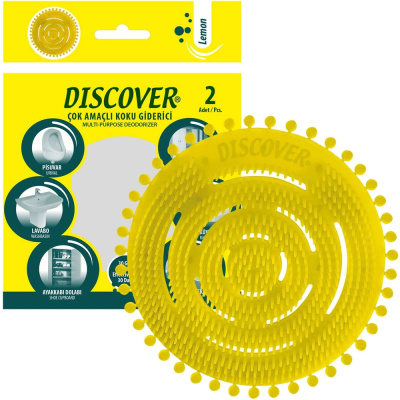 Ароматическая сетка для писсуара DISCOVER 2шт, аромат Lemon DSR7381-5 DSR 7381-5