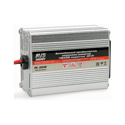 Автомобильный инвертор AVS 12/220V IN-200W