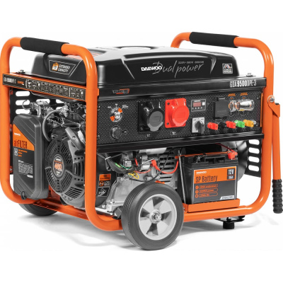 Бензиновый генератор с функцией Dual Power Daewoo GDA 9500DPE-3применяется в качестве основного и временного источника