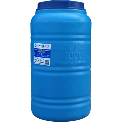 Овально-вертикальная емкость AQUAPLAST 100 л, синяя