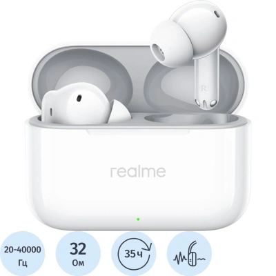 Наушники Realme Buds T200 Snowy White (Белый) Ru