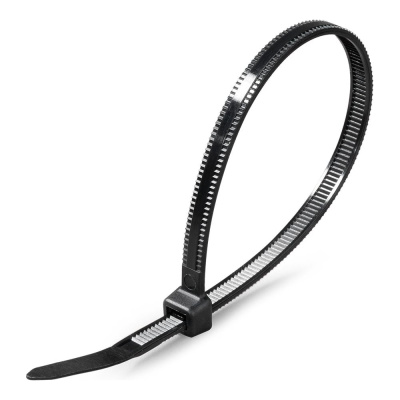Стяжка нейлоновая Fortisflex КСС «MULTILOCK» 8x300, черный, 100 шт.