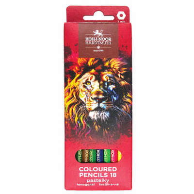Карандаши цветные Koh-I-Noor "RED LION", 18 цв, картон.упак. с подвесом
