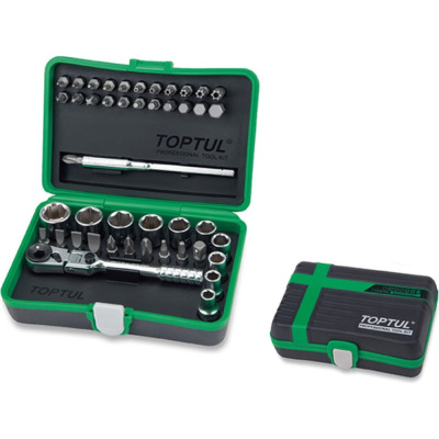 Набор головок TOPTUL MINI 1/4" 6 гранные, 45 предметов