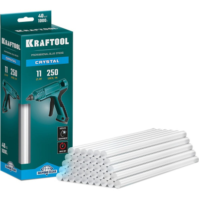 Кристально прозрачные клеевые стержни KRAFTOOL Crystal 40 шт