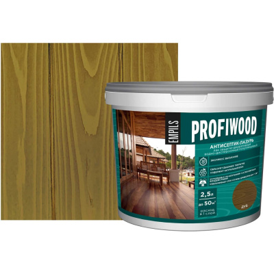 Декоративный атмосферостойкий антисептик-лазурь Profiwood 4003