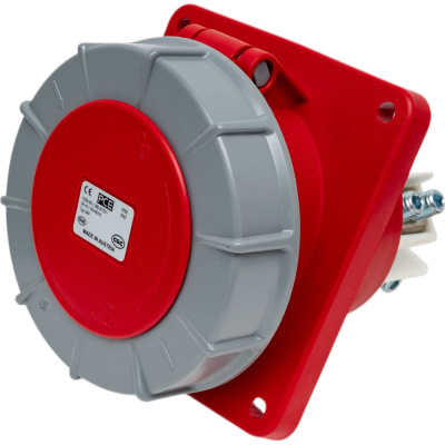 Встраиваемая наклонная розетка PCE 125а/400v/3p+e/ip67, фланец 120x130 444-6