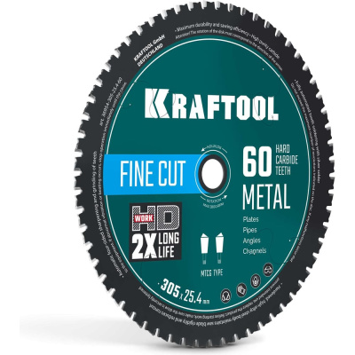 Диск пильный по металлу и стали KRAFTOOL Metal Cut 305 х 25.4 мм, 60Т