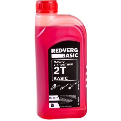 Масло минеральное 2-х тактное Basic 1 л REDVERG