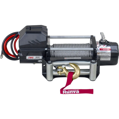 Автомобильная электрическая лебёдка RUNVA 12V Magnum 9000 lbs 4200 кг стальной трос
