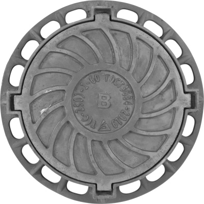 Люк чугунный SAFA INDUSTRIAL тип Т, 4-х ушковый, без замка, h=80 мм (В)