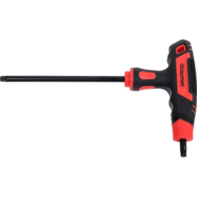 Отвертка с Т-образной ручкой DRAUMET TORX T40 8103 удобна для демонтажа крепежных элементов любой сложности
