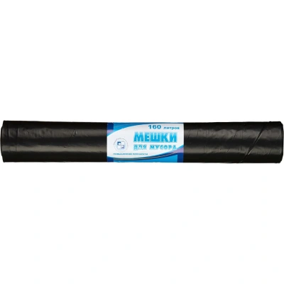 Мешки для мусора ПВД 160л 90x110см 50мкм черные 10шт/рул_Green Pack