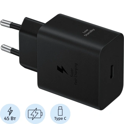 Зарядное устройство сетевое Samsung EP-T4511 45W Type-C Black + cable