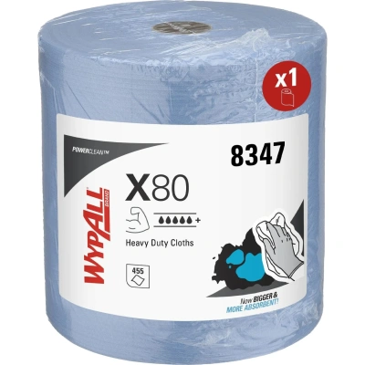 Материал протирочный нетканый WypAll X80 голубой 455л/рул 8347012
