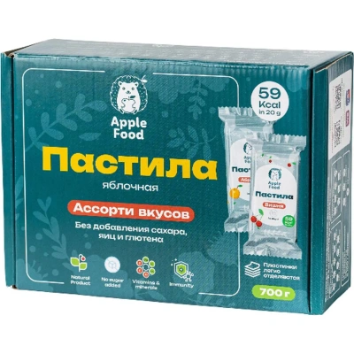 Пастила Apple Food в ас. слив_барб_груш_абрик_клуб_лес.яг_виш_ябл, 700г