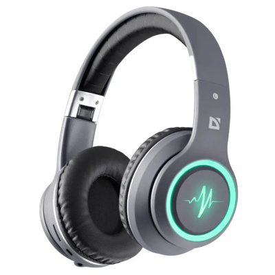 Наушники с микрофоном беспроводные Defender FreeMotion B571, Bluetooth, складные, MicroSD, разъем Type-C, черный