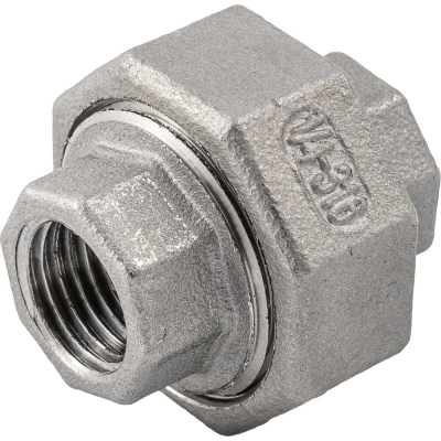 Американка NEWKEY вр/вр нержавеющая, AISI316 DN 8 (1/4), (CF8M), PTFE, PN16 NK-ADD8/6