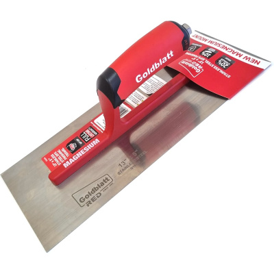Кельма прямоугольная Goldblatt RED из нержавеющей стали, с заострёнными краями, 330х127 мм