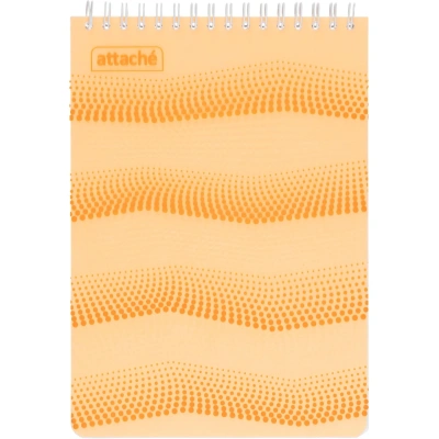 Блокнот WAVES оранжевый А5 спираль 50л. пласт.