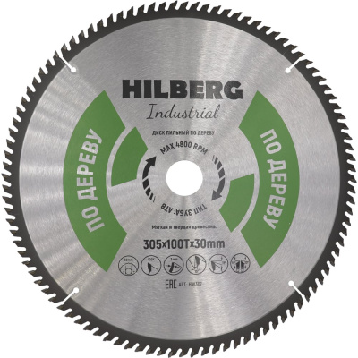 Диск пильный Hilberg Industrial Дерево (305x30 мм; 100Т)