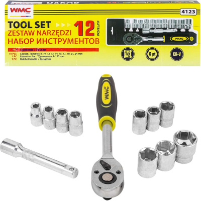 Набор инструментов WMC TOOLS 12 предметов 1/2 (6гр.)