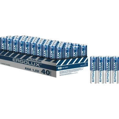 Батарейка Ergolux Alkaline BOX40 LR6 (ПРОМО, LR6 BOX40, 1.5В) 40шт/уп