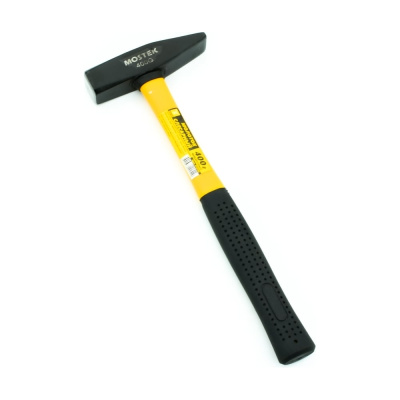 Слесарный молоток MosTek 400 г, рукоятка фиберглас, квадратный боек, cталь 45