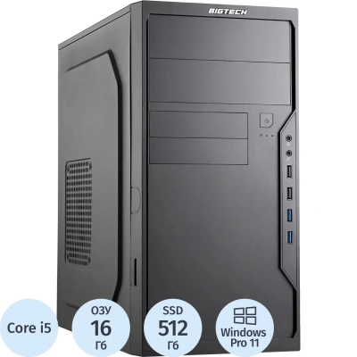 Системный блок BigTech PC S5045 i5-13400/H610/16GB/SSD512m2/W11P