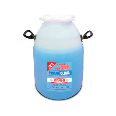 Теплоноситель Пропиленгликоль -30C, 50 кг, бочка, цвет синий Primoclima Antifrost РА-30C 50