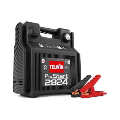 Портативноепусковое устройство Telwin PRO START 2824с максимальным пусковым током 2500А обеспечит быстрый запуск всех