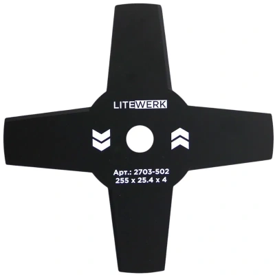 Нож для триммера 4х лопастной LiteWerk 255х25.4х4 (2703-502)