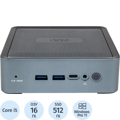 Мини ПК HIPER EXPERTBOX D20(ED20-I5124R8N1WPG)i5-1240P/16/SSD512/VESA/W11P