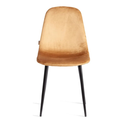 Стул Tetchair BREEZE mod. JSC-58, 1 шт в упаковке Велюр/металл, 44x53x86 см, brown коричневый HLR12, черный
